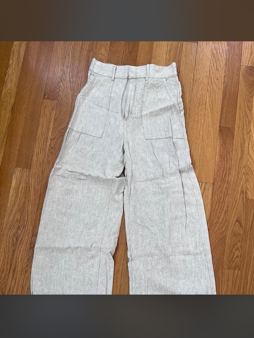 Abercrombie & Fitch light gray linen trousers